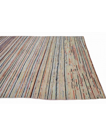 Multicolor Modern Wool Rug - 6` 8″ x 9` 7″