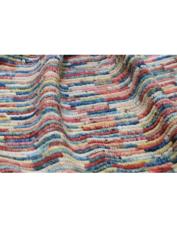 Hand Knotted Multicolor Modern Wool Rug - 5` 1″ x 6` 8″