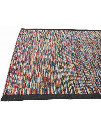 Hand Knotted Multicolor Modern Wool Rug - 5` 1″ x 6` 8″