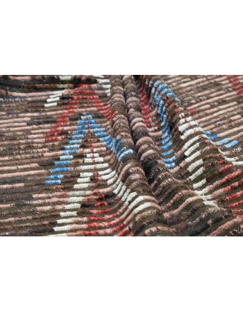 Blue & Brown Modern Wool Rug - 5` 9″ x 6` 8″