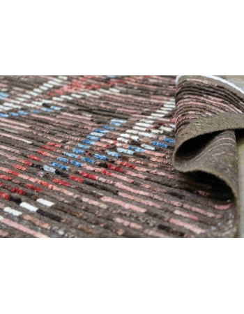 Blue & Brown Modern Wool Rug - 5` 9″ x 6` 8″