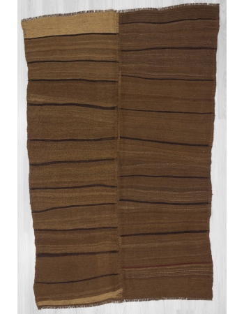 Vintage brown Turkish wool rug