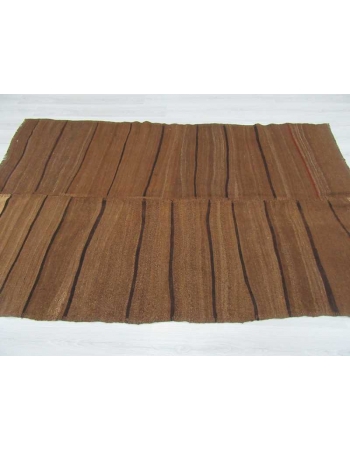 Vintage brown Turkish wool rug