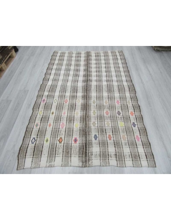 Vintage modern one-of-a-kind Turkish kilim rug