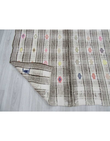 Vintage modern one-of-a-kind Turkish kilim rug