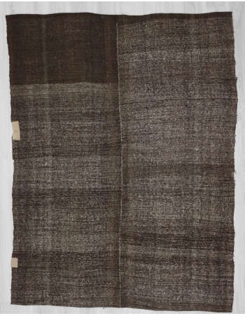 Vintage modern goat hair kilim rug