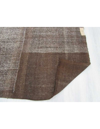 Vintage modern goat hair kilim rug