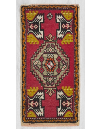 Vintage Turkish mini rug