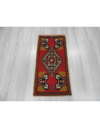 Vintage Turkish mini rug