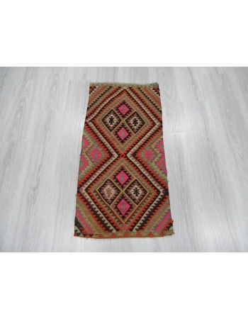 Vintage mini kilim rug