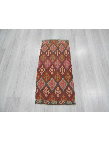 Vintage mini kilim rug