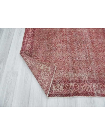 Distressed vintage Turkish rug