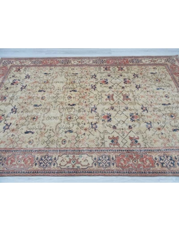 Vintage one of a kind Turkish Oushak rug