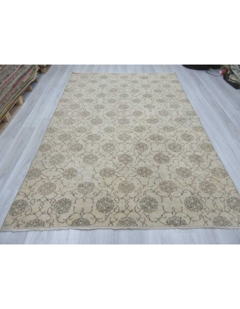 Vintage washed out floral Turkish rug