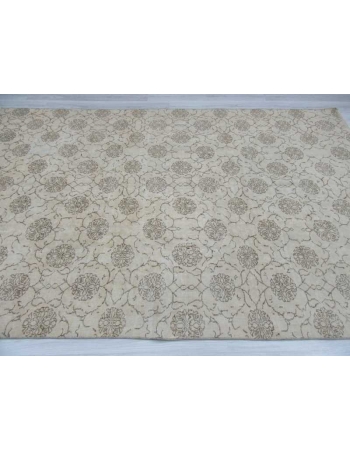 Vintage washed out floral Turkish rug