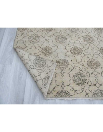 Vintage washed out floral Turkish rug