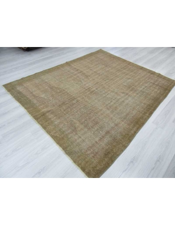 Vintage distressed modern Turkish rug