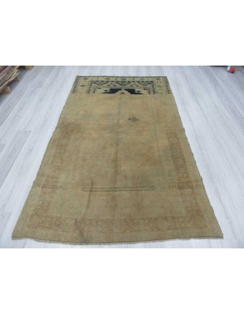One of a kind vintage washed out Turkish rug