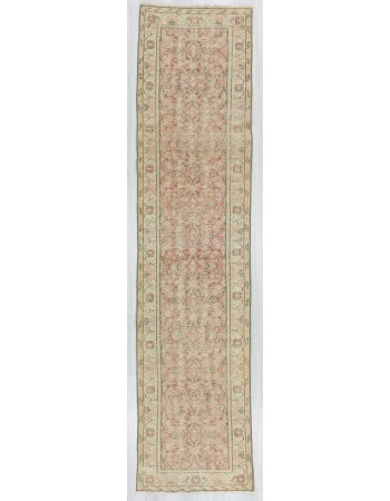 Vintage Turkish Oushak runner rug