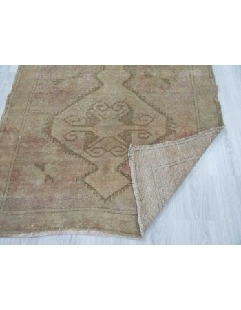 Vintage washed out Turkish runner rug