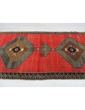 Decorative vintage Turkish Kars rug