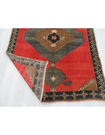 Decorative vintage Turkish Kars rug