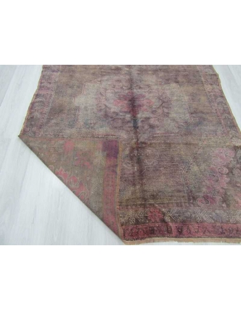 Vintage purple overdyed Turkish rug