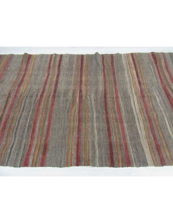 Vintage striped Turkish kilim rug