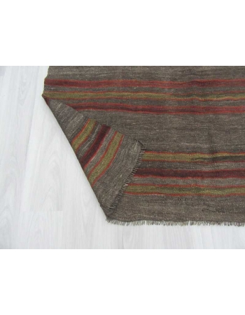 Vintage striped Turkish kilim rug