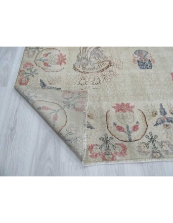 Large vintage Turkish Oushak rug