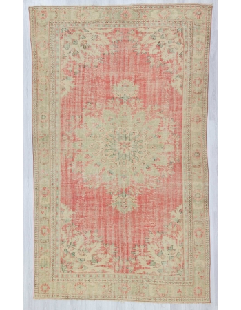 Distressed large Turkish Oushak rug