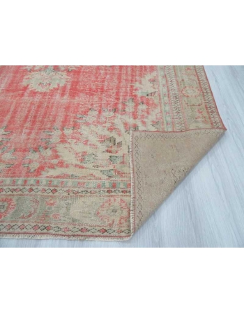 Distressed large Turkish Oushak rug