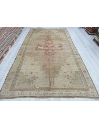 Vintage washed out large Turkish Kars rug