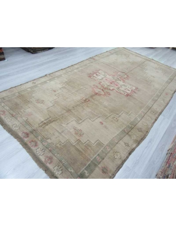 Vintage washed out large Turkish Kars rug