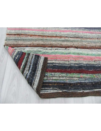 Vintage striped rag rug