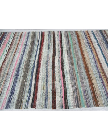 Vintage striped rag rug