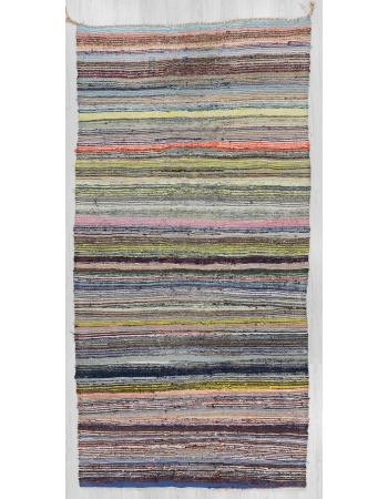 Vintage striped rag rug