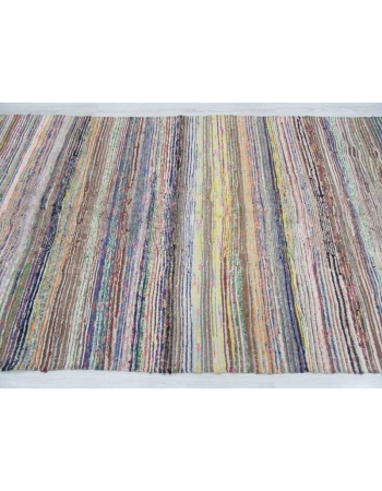 Vintage unique Turkish rag rug