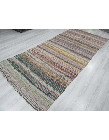 Vintage unique Turkish rag rug