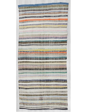 Vintage striped rag rug