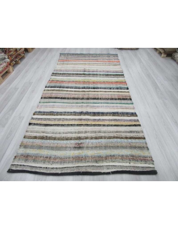 Vintage striped rag rug
