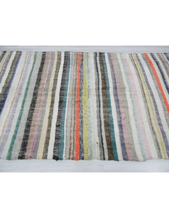 Vintage striped rag rug