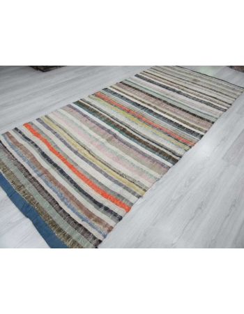 Vintage striped rag rug