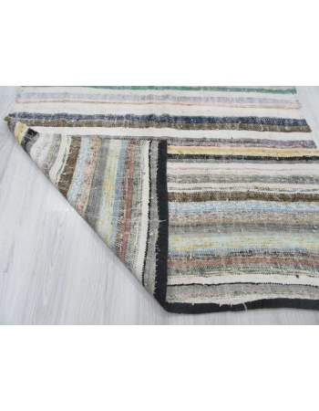 Vintage striped rag rug