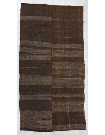 Vintage one of a kind brown kilim rug
