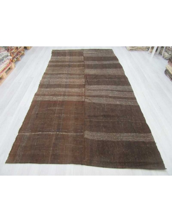 Vintage one of a kind brown kilim rug