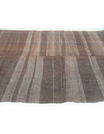 Vintage one of a kind brown kilim rug