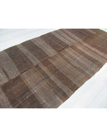 Vintage one of a kind brown kilim rug