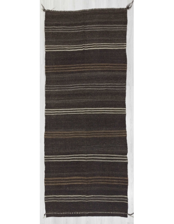 Vintage striped natural kilim rug