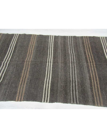 Vintage striped natural kilim rug